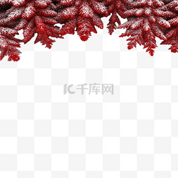 亮红色顶视图复制空间上的圣诞树