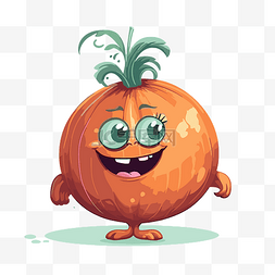 蔥卡通图片_洋葱剪贴画 这是一个卡通人物橙