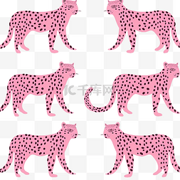 豹纹图案图片_粉色豹纹图案
