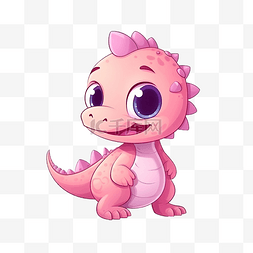 可爱角色中的粉红色恐龙