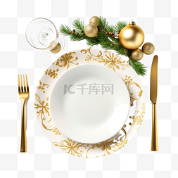 餐具摆设图片_圣诞餐桌摆设与节日装饰
