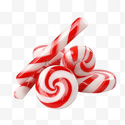 诺奇视觉图片_糖果圣诞节红色和白色