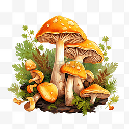 鸡油菌蘑菇食用有机蘑菇松露森林