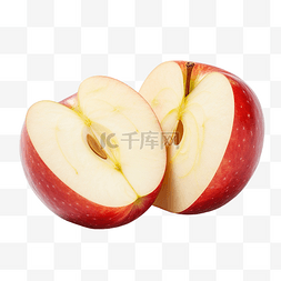 新鲜的苹果图片_半片苹果