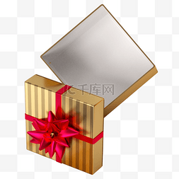 立体礼物盒图片_圣诞饰品3d渲染礼盒