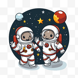 宇航员为太空中穿着圣诞属性的明