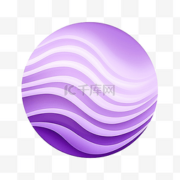 紫色渐变波浪圈波浪圈按钮