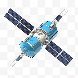 联系客服优惠图片_3d 蓝色卫星图