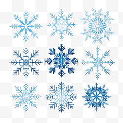 圣诞仙境图片_美丽的蓝色雪花冻结水晶雪花的轮