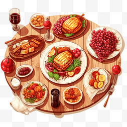 果汁设计图片_圣诞节或感恩节的假日晚餐木桌上