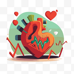 心臟卡通图片_心臟健康 向量