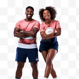 非洲排球运动员夫妇