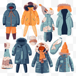冬季服装 向量