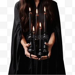 保持身材图片_长指甲的女手拿着燃烧的蜡烛