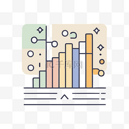 矢量数据分析图标图片_用于数据分析的彩色条形图图标