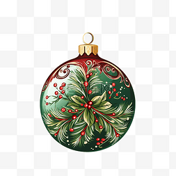 符手绘图片_漂亮的矢量圣诞树球