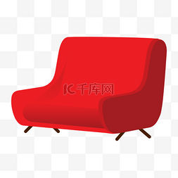 沙发红色双人