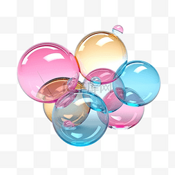 泡沫通信的 3d 插图