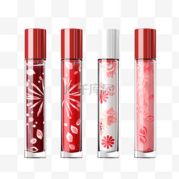 化妆品系列包装图片_圣诞系列或季节性礼品唇彩管，带