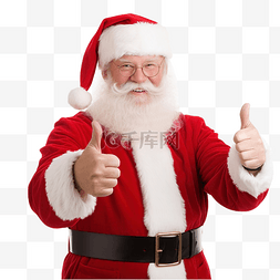 财富新概念图片_圣诞老人竖起大拇指