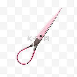 剪刀的标志图片_包含粉色剪刀隔离剪切路径，方便