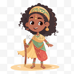 亚马逊超重标签图片_kinara 剪贴画卡通非洲女孩来自亚
