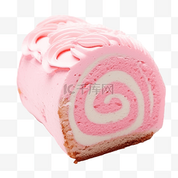 心形粉色奶油卷蛋糕