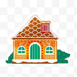 创意房子logo图片_饼干装饰糖果屋
