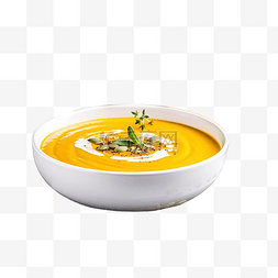 食品放桌上图片_前视图简单的南瓜汤，灰桌上放着
