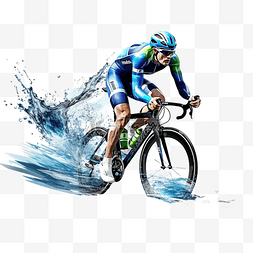 卡地亚首饰图片_铁人三项运动员游泳自行车和跑步