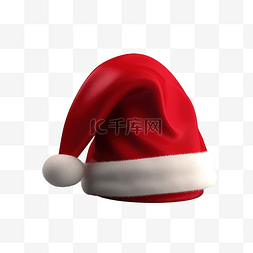 礼物盒堆头图片_3d 最小渲染圣诞老人帽子