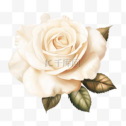 白玫瑰花绘图插图