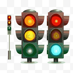 智能交通灯控图片_红绿灯 向量