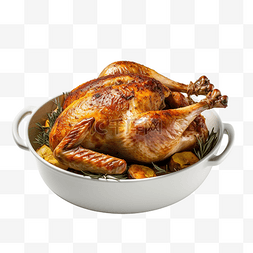 碗里烤的火鸡