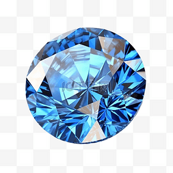孤立的蓝色钻石宝石