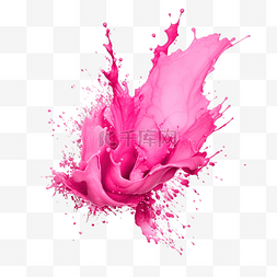油漆抽象图片_粉红色的油漆飞溅