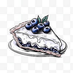 一块蓝莓派，使用线条彩色图像糖