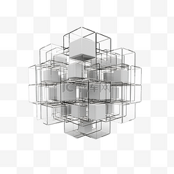 抽象网格几何形状 3d 渲染