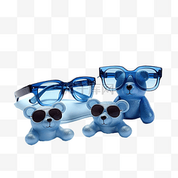 传统眼镜图片_蓝色眼镜玩具