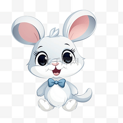 兔子卡通3d图片_人物卡通表情可爱的兔子