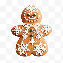 美食涂鸦字图片_雪人形式的圣诞姜饼