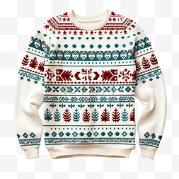 节日快乐排版丑陋的圣诞毛衣设计