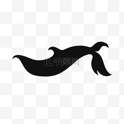 鲸鱼尾巴剪影
