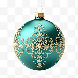 圣诞装饰品素材图片_圣诞枞树球，装饰隔离在白色表面