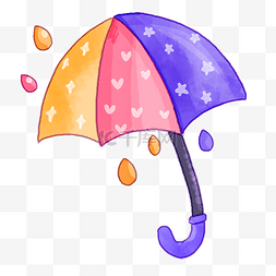 彩色雨伞装饰图案