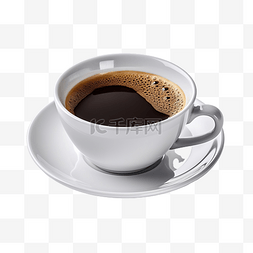 咖啡杯碟白瓷图片_一杯黑咖啡 PNG 文件
