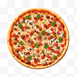 意大利披萨像素化食物