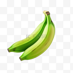 未成熟的青香蕉
