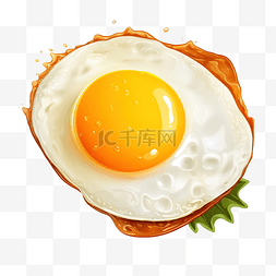 煎雞蛋剪貼畫