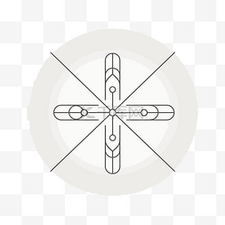 十字形纹理图片_带有四个十字形三角形的图标设计